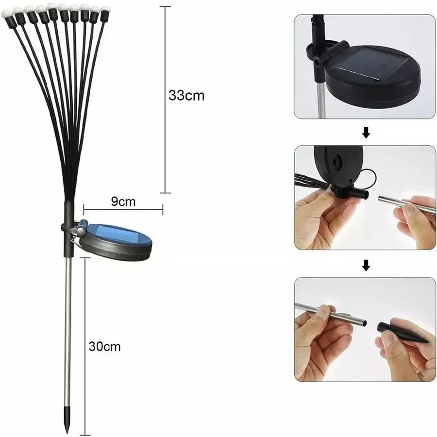 Lampe de Jardin LED Lucioles Solaire